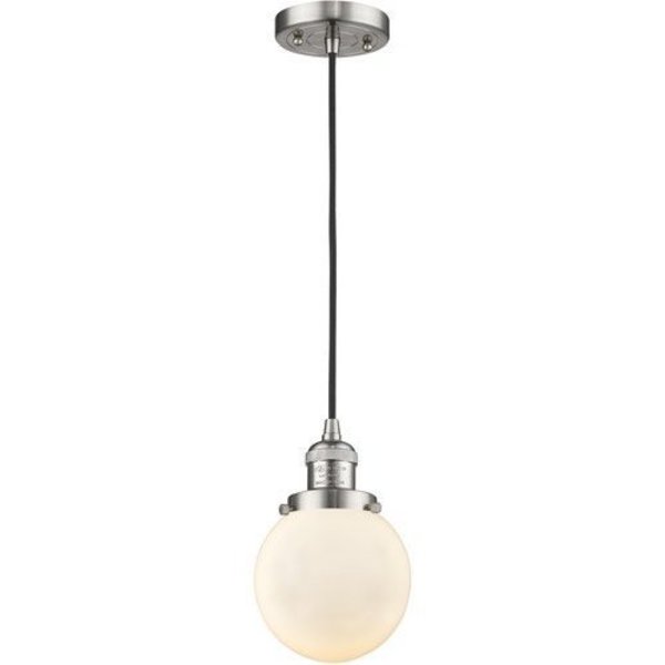 Innovations Lighting 1 Light Vintage Dimmable Led Beacon 6" Mini Pendant 201C-SN-G201-6-LED